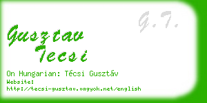 gusztav tecsi business card