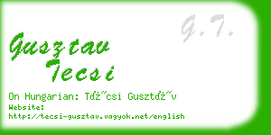 gusztav tecsi business card